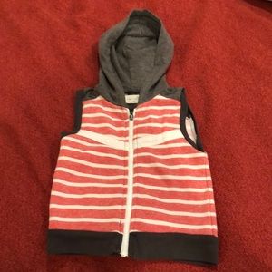 Miki Miette hooded sleeveless zip up hoodie. 18m